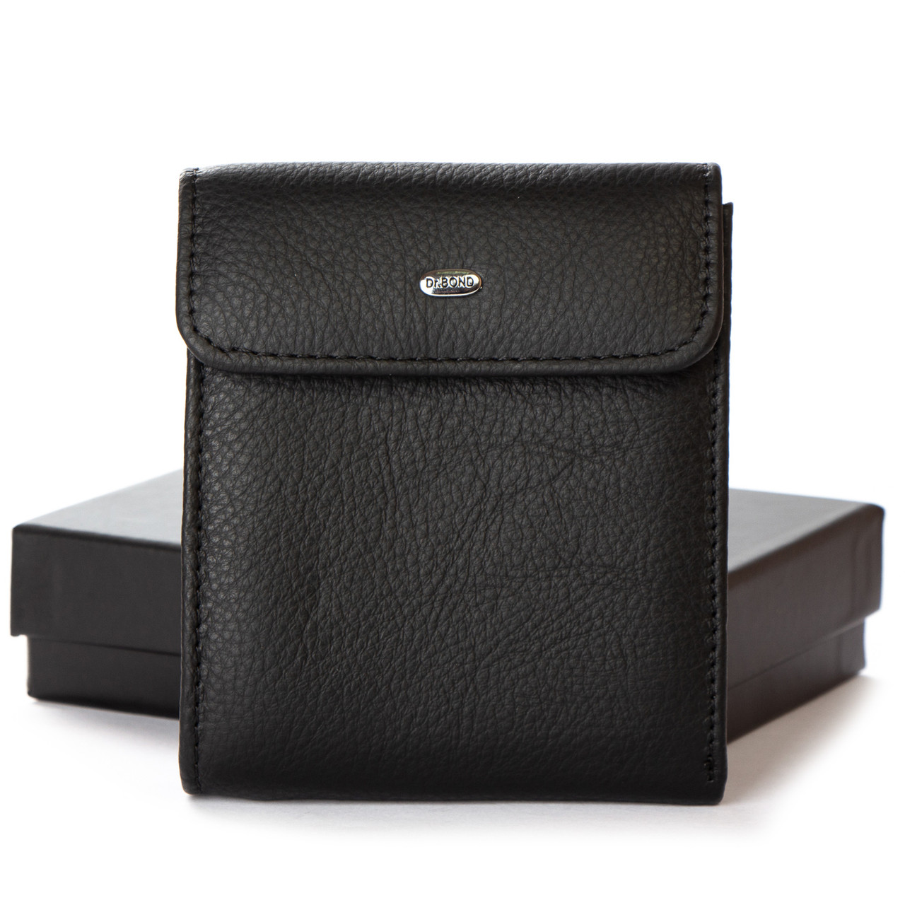 Чоловіче шкіряне портмоне DR. BOND M55 black.Купити чоловічі гаманці гуртом/роздріб в Україні., фото 1