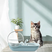 Поилка фонтан автоматическая для кошек и собак в стиле улитки USB 4.5 л, двойной фонтан поилка для животных