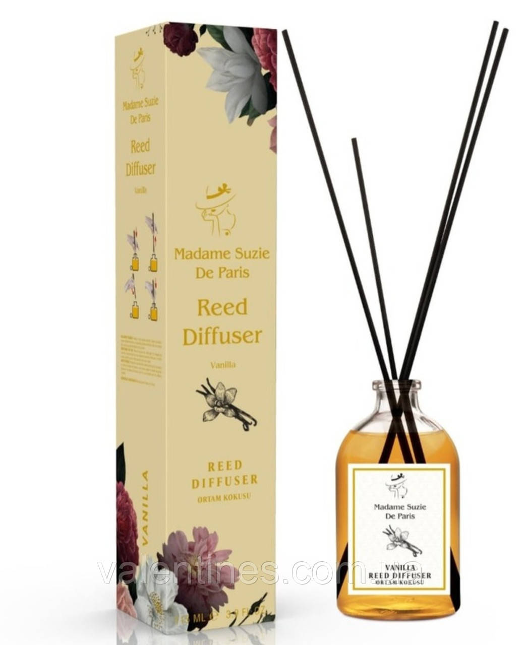 Аромодифузор Madame Suzie De Paris (Reed Diffuser) 115 мл — ваніль, фото 1