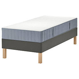 Континентальне ліжко, фірма Валеваг/світло-синій темно-сірий, 90х200 см LYNGOR (895.518.28) IKEA