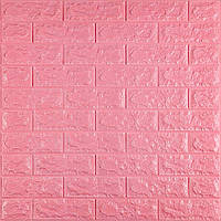 Декоративная 3D панель самоклейка под кирпич Розовый 700x770x7мм (004-7) SW-00000057
