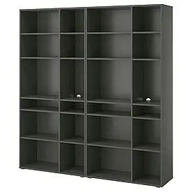 Комбінація полиць, темно-сірий, 190x37x200 см VIHALS (695.210.69) IKEA