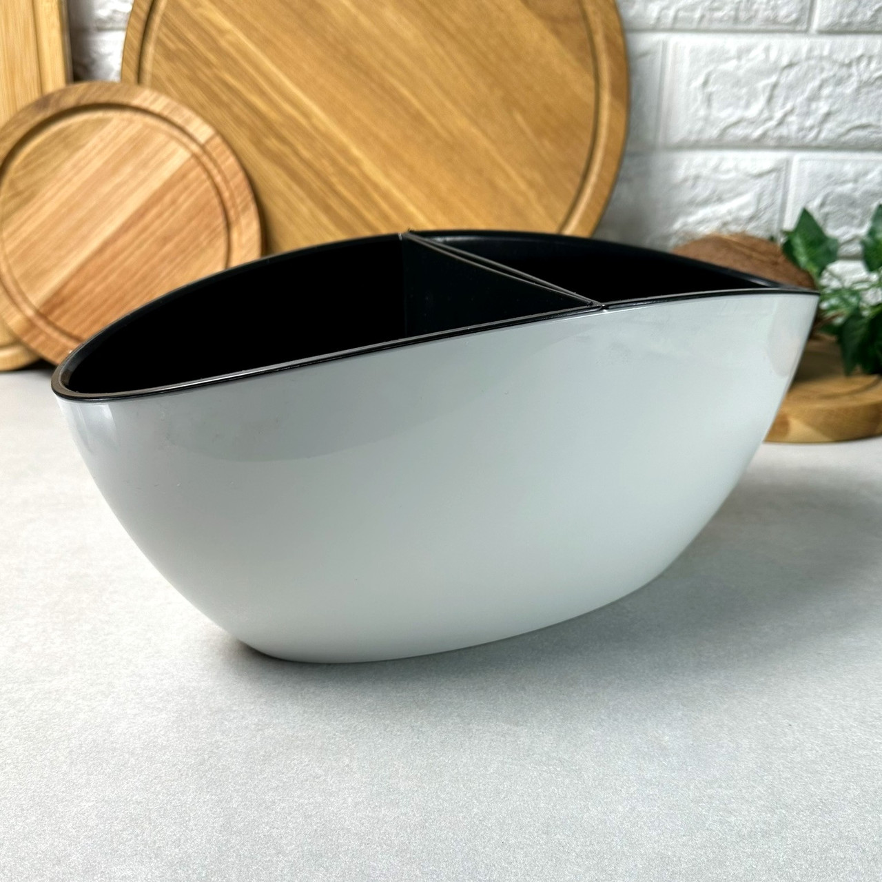 Подвійний квітковий вазон 2.1 л Каное Біла Троянда Алєана, фото 1