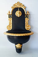 Мийка садова вулична алюмінієва Чорно-золотою з краном