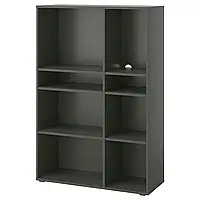 Стеллаж 6 полок, темно-серый, 95x37x140 см VIHALS (805.429.18) IKEA
