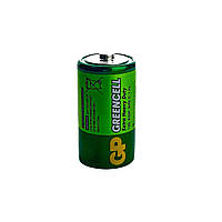 Батарейка цилиндрическая (бочонок) D GP GREENCELL R20 солевая