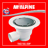 Трап для душу з круглою решіткою з неіржавкої сталі TSG1SS-50P McALPINE, фото 4