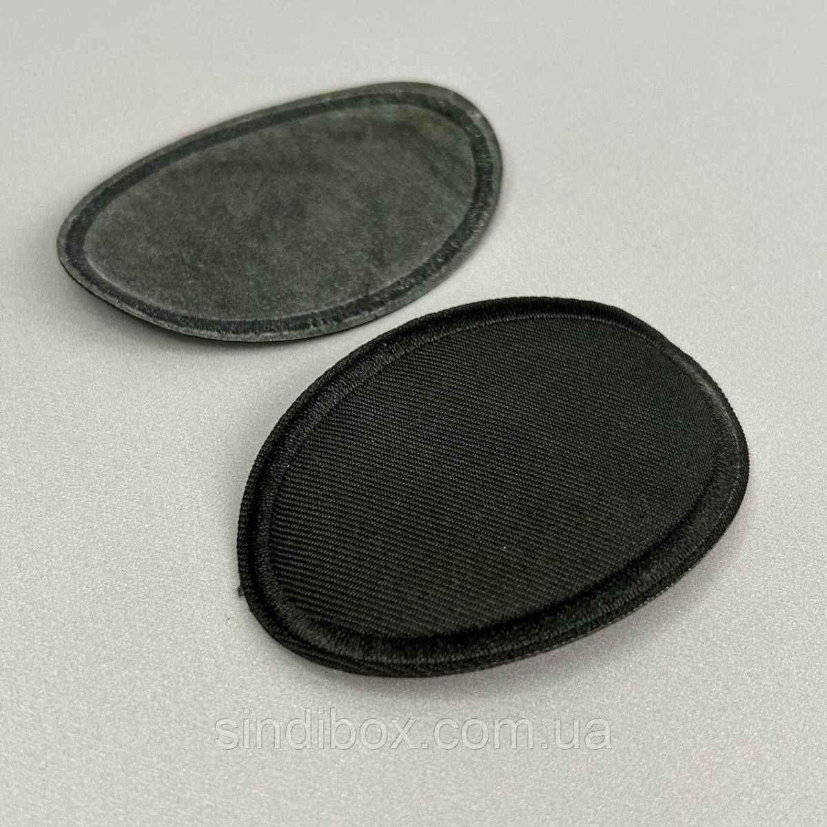 Термо нашивка, латка 6х8 см - чорний джинс