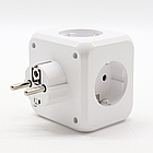 Мережевий адаптер трійник на 7 роз'ємів 4000Вт, Білий / Електричний розгалужувач в розетку / Мережевий фільтр, фото 7