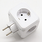 Мережевий адаптер трійник на 7 роз'ємів 4000Вт, Білий / Електричний розгалужувач в розетку / Мережевий фільтр, фото 8