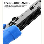 Кримпер HT-301D кліщі обтискні для ВЧ роз'ємів на кабель RG 58, 59, 6, 141, 142, 223, LMR195, 3D-FB, синій, фото 9