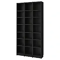 Комбинация стеллажей с надставками, имитация черного цвета дуба, 120x28x237 см BILLY (494.833.89) IKEA