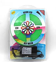 Стрічка Силіконова LED NEON 0740 5M Green 12V-220V зелена