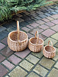 Набір плетених  корзин з цільної лози. Арт: 1026, фото 4