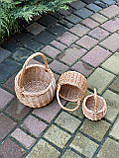 Набір плетених  корзин з цільної лози. Арт: 1026, фото 5