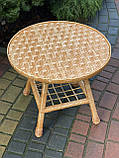 Стіл з лози круглий. Арт: 564, фото 5