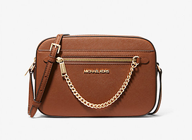 Жіноча сумка MICHAEL Michael Kors Jet Set Large Saffiano Leather Crossbody Bag (35S1GTTC7L) коричнева