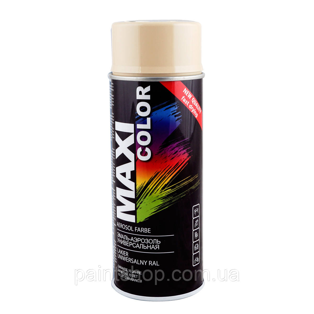 Емаль аерозольна універсальна Maxi Color RAL 1001 Бежевий 400 мл