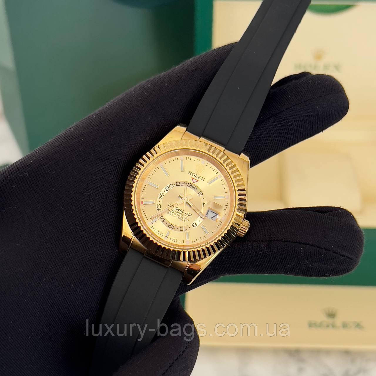 Годинник наручний R.o.l.e.x. Sky-Dweller Gold-Black