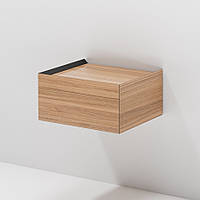Прикроватная тумба навесная настенная с выдвижным ящиком без ручек в стиле минимализм Beta 1 Wood Gardi
