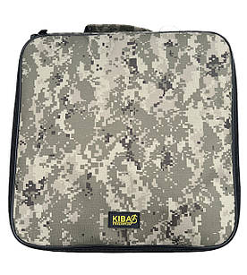 Сумка Kibas для 4 котушок 5000-10000 жорстка, колір темний піксель