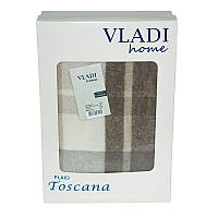 Плед кашемировый Vladi Тоскана бежево-коричневый в коробке 140х200