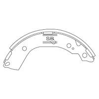 Колодки тормозные барабанные задние, комплект, арт.: SA132, Пр-во: Sangsin