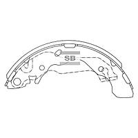 Колодки тормозные барабанные задние, комплект, арт.: SA062, Пр-во: Sangsin