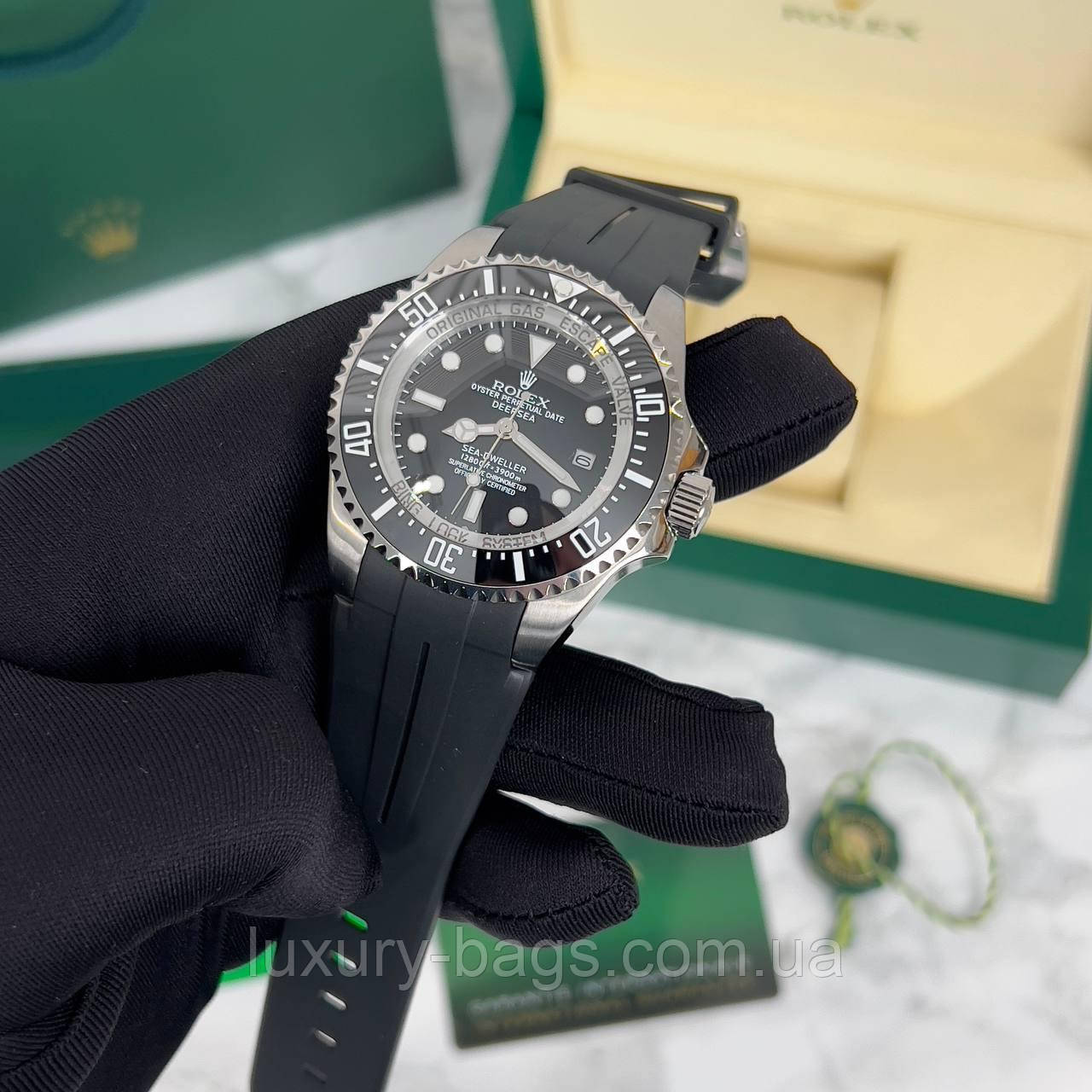 Наручний годинник Rolex Deepsea Sea-Dweller Black-Silver-Black