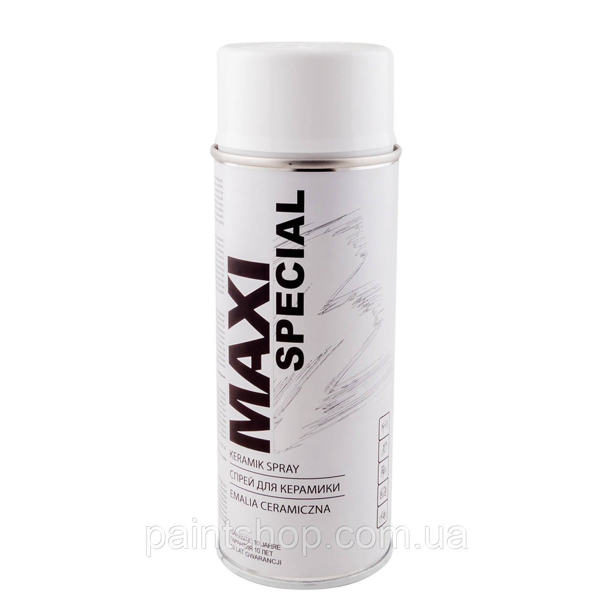 Емаль аерозольна керамічна Maxi Color RAL 9003 Сигнально-білий 400 мл