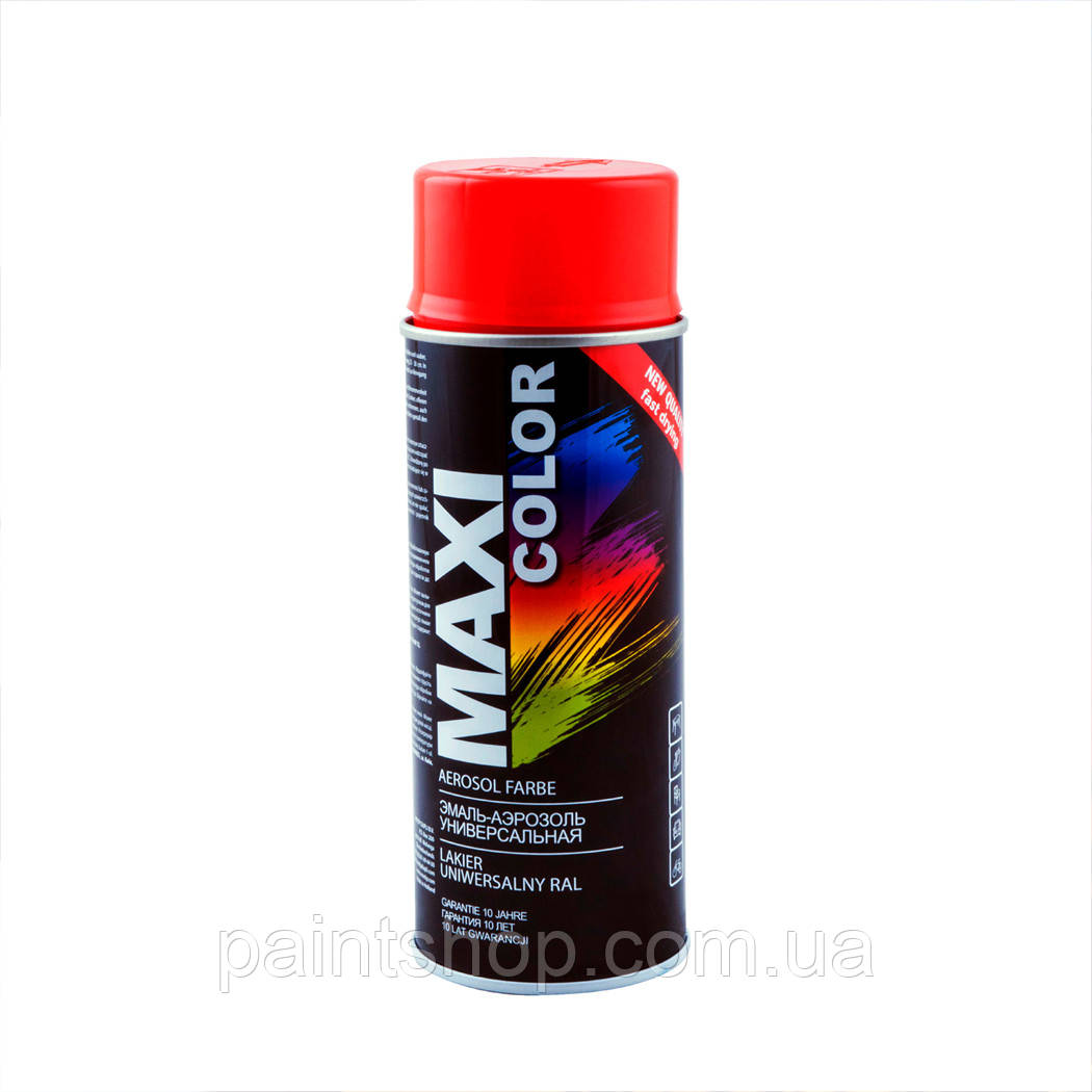 Емаль аерозольна універсальна Maxi Color RAL 2002 Червоно- помаранчевий 400 мл