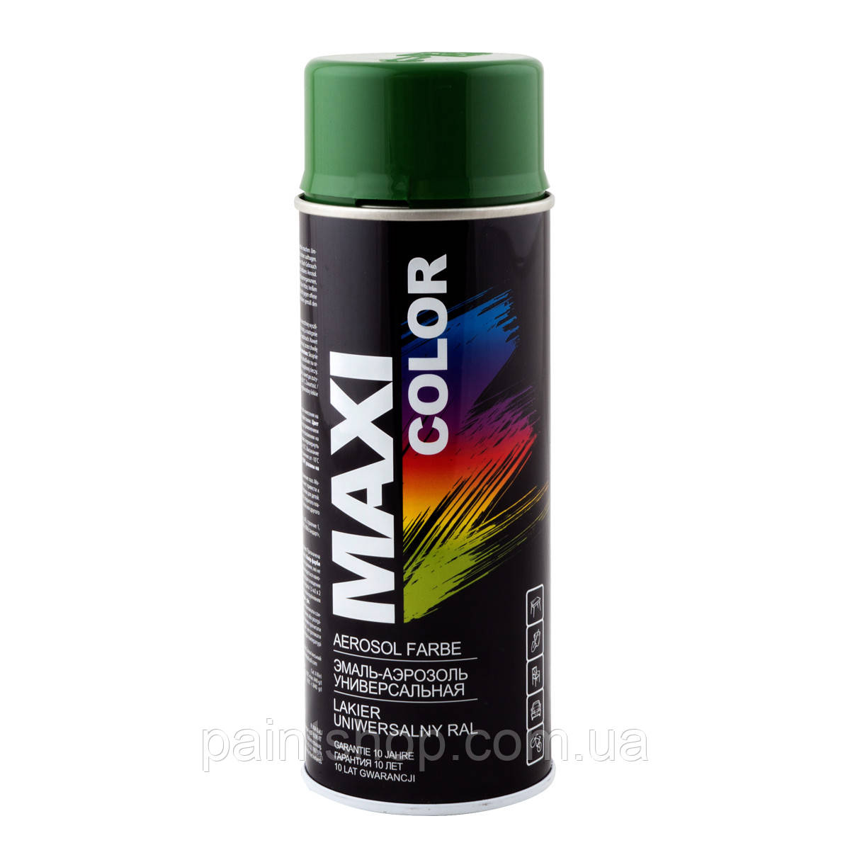 Емаль аерозольна універсальна Maxi Color RAL 6002 Зелений 400 мл