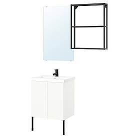 Ванна, антрацит/білий, 64x43x87 см ENHET (395.476.74) IKEA