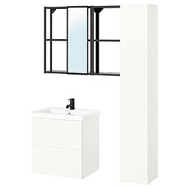 Ванна, антрацит/білий, 64x43x65 см ENHET (695.477.00) IKEA