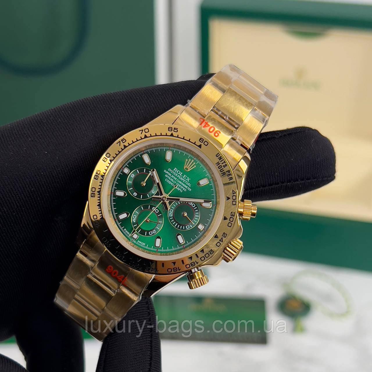 Годинник наручний Rolex Daytona Gold-Green