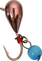 Мормилка вольфрамова Fishing ROI Крапля з вушком і підвіскою 4mm E3