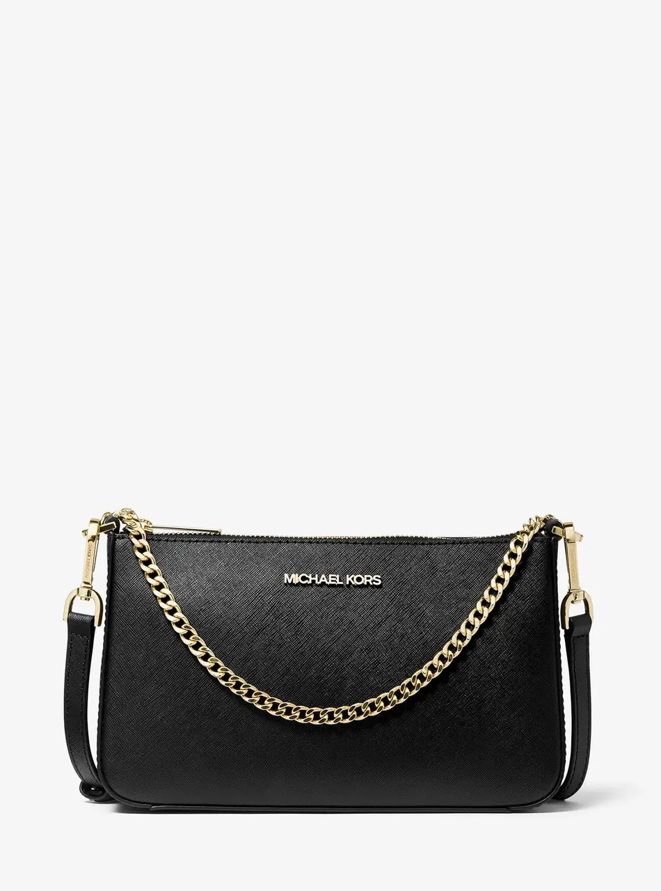 Жіноча сумка MICHAEL Michael Kors Jet Set Medium Saffiano Leather Crossbody Bag (35S0GTVU6L) чорна