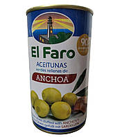 Оливки зелені з анчоусами EL FARO ANCHOA 350g