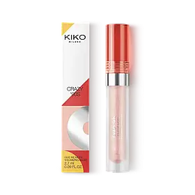 Кольоровий блиск для губ Kiko Milano, що надає об’єм Crazy '90s Give Me More Volumizing Gloss 01 Freakin’ Cool