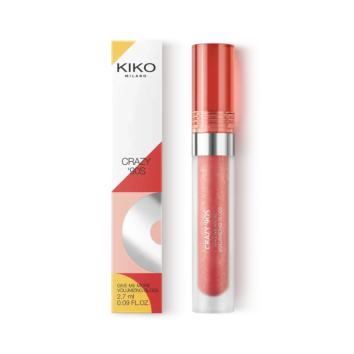 Кольоровий блиск для губ Kiko Milano, що надає об’єм Crazy '90s Give Me More Volumizing Gloss 02 Bodacious