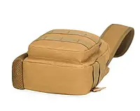 Тактическая штурмовая военная городская сумка А14 Oxford 600D 30 см х 20 см х 11 см. Койот + Подарок нож