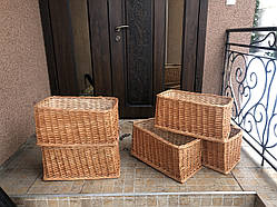 Торгові лотки з лози. 25х45см. Н-15см. Арт:3377