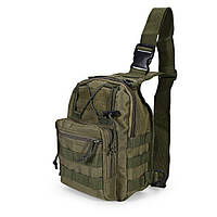Тактическая сумка на плечо 6л Oxford 600D Green + Подарок Ремень 140 см Новинка Xata