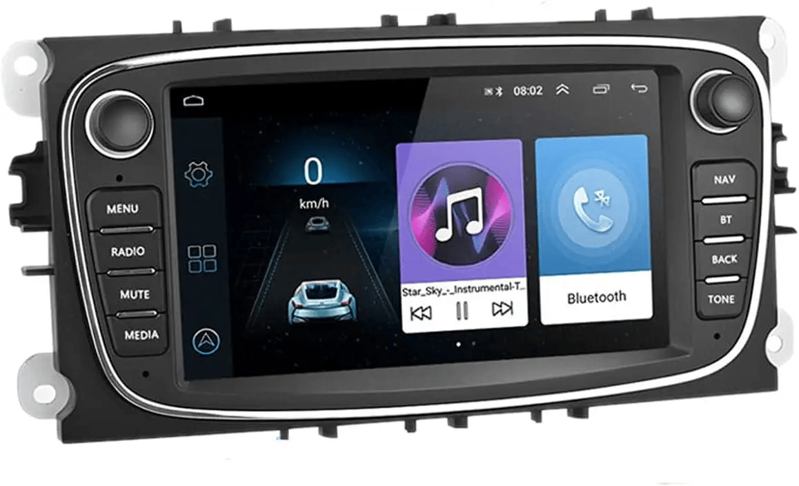 Штатна магнітола андроїд 7'' FORD UNIVERSAL Android 12 4+32GB- With ca, Автомагінтола 2 дин 2/32, штатний головний пристрій форд