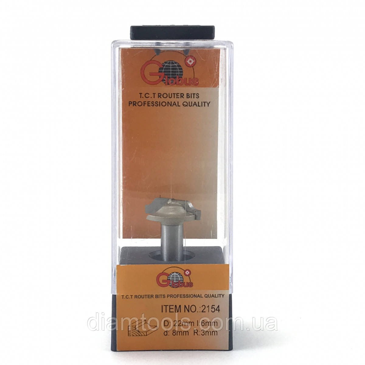 Фреза пазова фасонна Глобус 2154 D22 d8 L41 h6 R3, фото 1