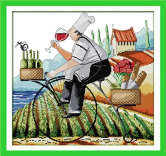 Набір для вишивання за нанесеною на канву схемою "Enjoy life (2)". AIDA 14CT printed, 29*25 см