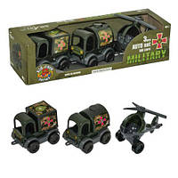 Набор машинок "Kid cars: Военная техника", 3 шт. детская игрушка машинка