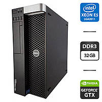 Робоча станція Dell Precision T3610 Tower / Intel Xeon E5-2658 v2 (10 (20) ядер по 2.4 - 3.0 GHz) / 32 GB DDR3 / 240 GB SSD /