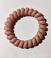 Резинка Спираль толстая матовая светло-розовая 5,5 см