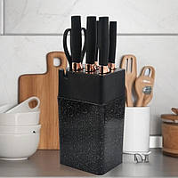 Набор кухонных ножей Knife Set 7 предметов на подставке из нержавеющей стали